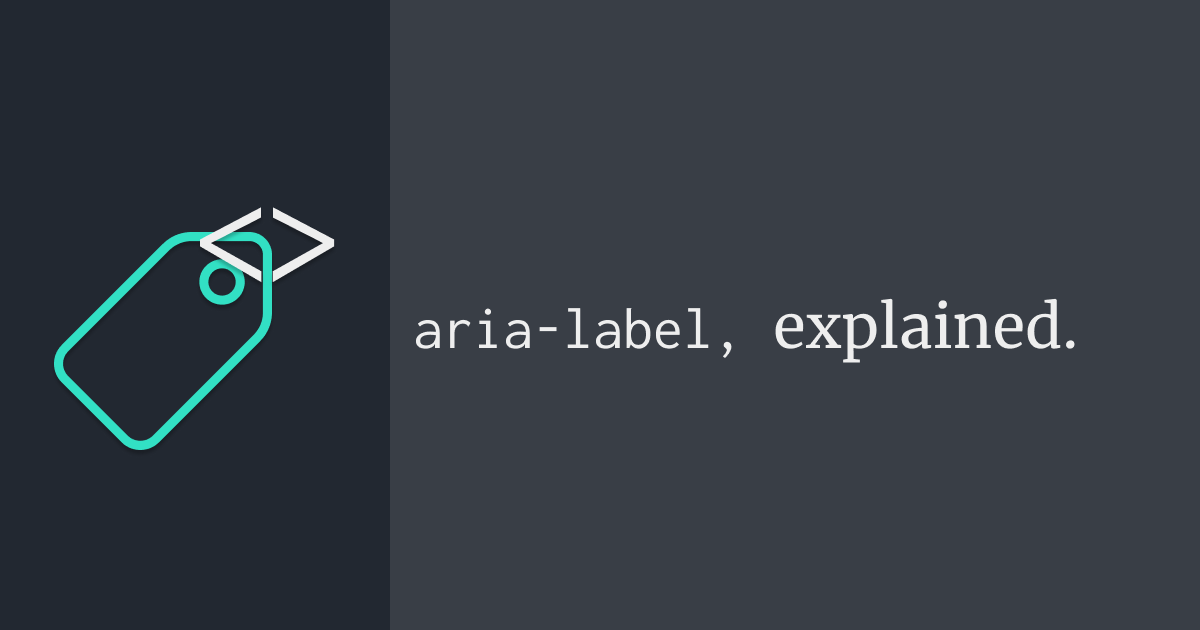 aria label div html